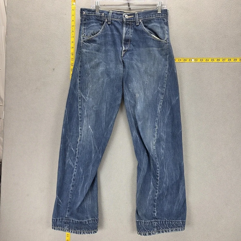Vintage Levis Engineered Jeans Mens 30x32 Blue Twisted Buckle Back One Pocket